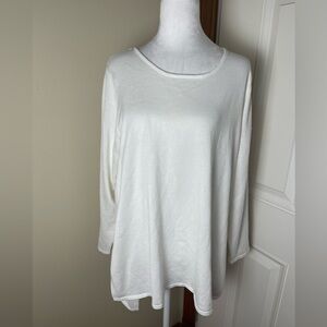 Tahari New! White Lightweight Sweater Tunic Size 1X